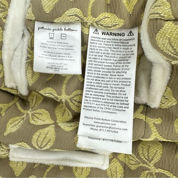 Petunia Pickle Bottom Beige & Yellow Stroller Bunting Bag - Picture 14 of 15